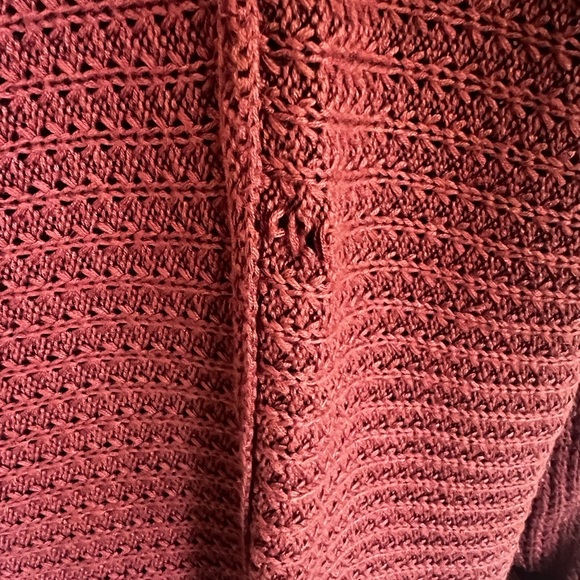 Pink Rose Burgundy Knit Cardigan - Picture 5 of 8